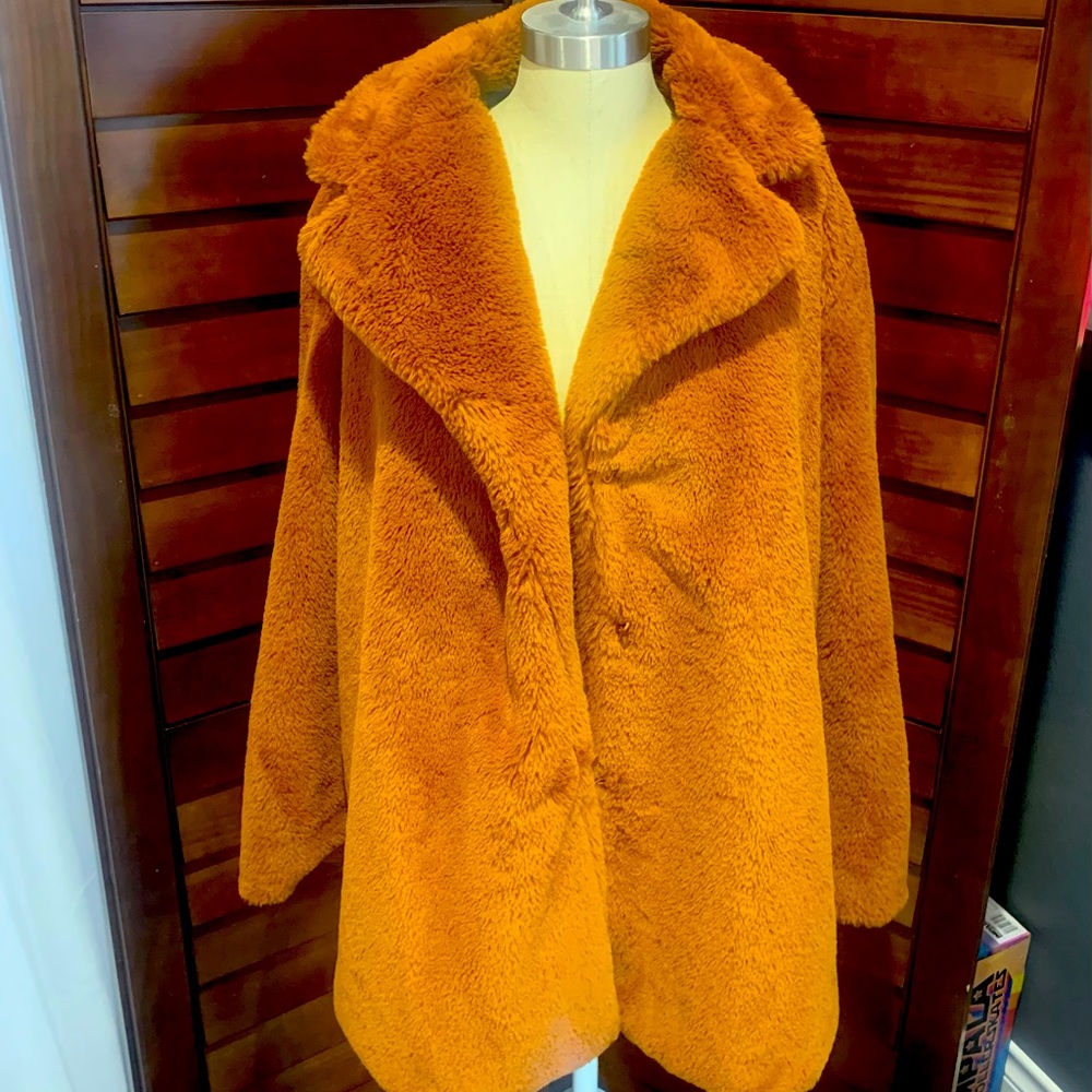70’s inspired faux fur coat